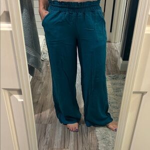 Rewash Teal Wide-Leg Women's Pants